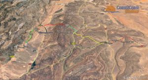 Mappa tappe tour Epic Marocco coast2coast bike tour