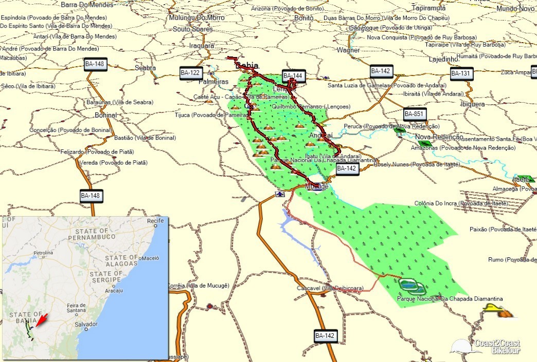 Chapata Diamantina Brasile Coast2coast bike tour